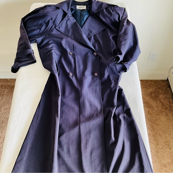 Vintage Rue Grenelle Power Shoulder Trench Coat - Picture 4 of 10